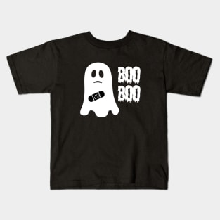 Boo boo....get it?  A ghost with a minor injury...hilarious! Kids T-Shirt